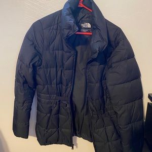 north face black puffer coat